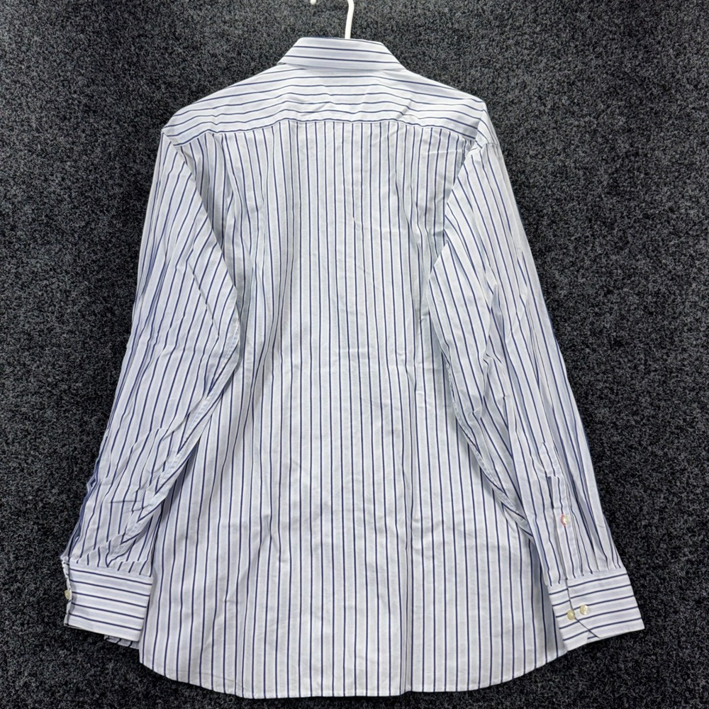 Tommy Bahama Mens Blue White Striped Long Sleeve Button Down Shirt 16.5 34-35 - Picture 7 of 7